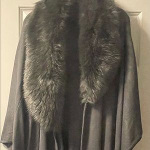 Saks Fifth Avenue Faux Fur Cape